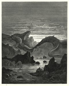 Illustratie van Gustave Doré voor Miltons Paradise Lost, Boek VII, regels 415, 416 door Gustave Dore